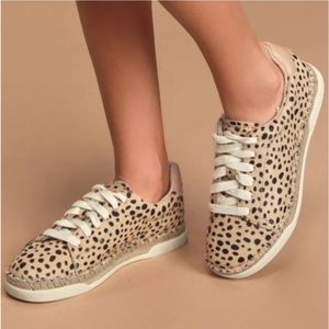 Dolce Vita Leopard Espadrille Sneakers, Calf Hair Fashion Shoes, Animal Print